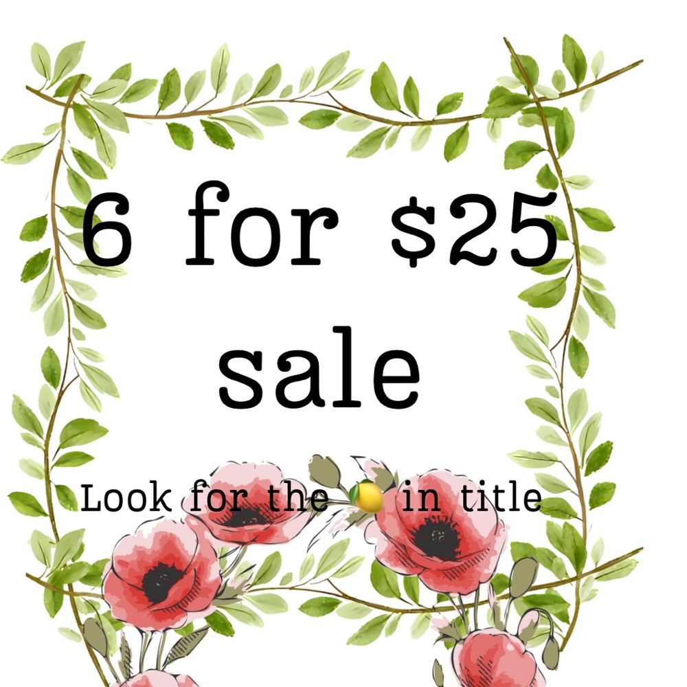 6 for $25 sale